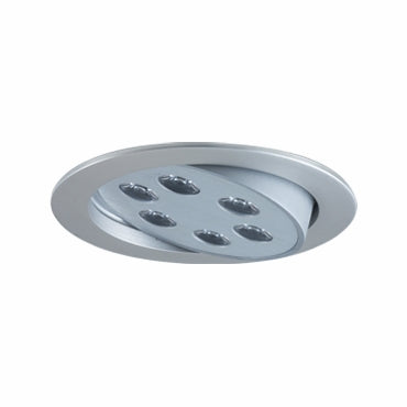Jesco Lighting Six Light Adjustable LED Slim Disk, Brushed Aluminum Finish, Model PK716LED3830BA
