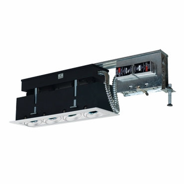 Jesco Lighting Mini Modulinear 4-Light Directional Lighting, 50W MR16, Aluminum, 23.25in x 3.375in x 6.125in, White Interior