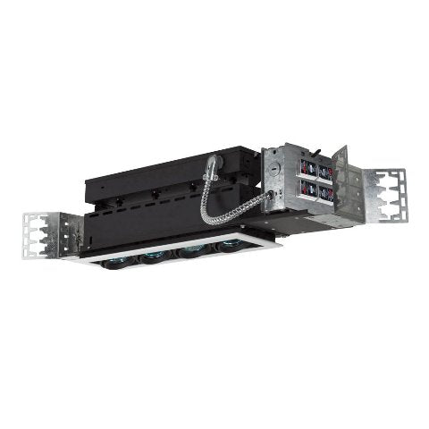 Jesco Lighting MMG1650-4EAW Mini Modulinear 4-Light Directional Fixture, 50W MR16, Aluminum, 28in Length, White Interior/Trim