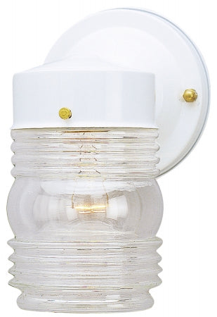 Westinghouse 6687800 Jelly Jar Outdoor Wall Sconce, 1-Light 100 Jelly Jar Watts, White