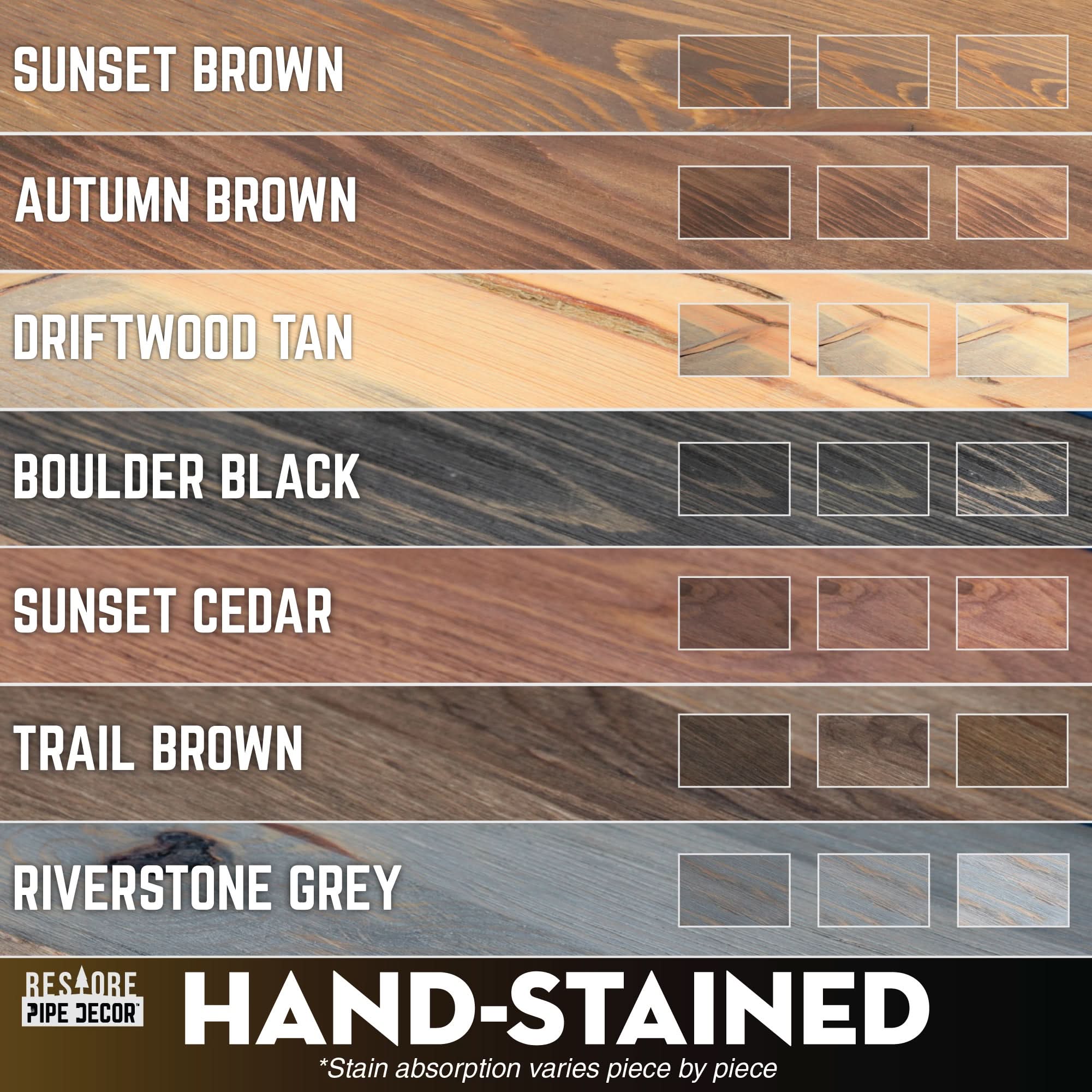 RESTORE Autumn Brown 36 in. Wood Shelf (Wood Only)