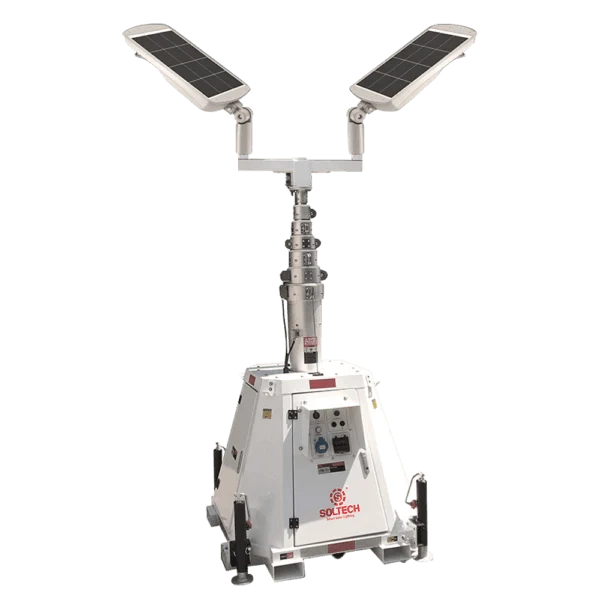 LumenX Twinko - Heavy Duty Mobile Solar Light Tower+2 11000W Fixture