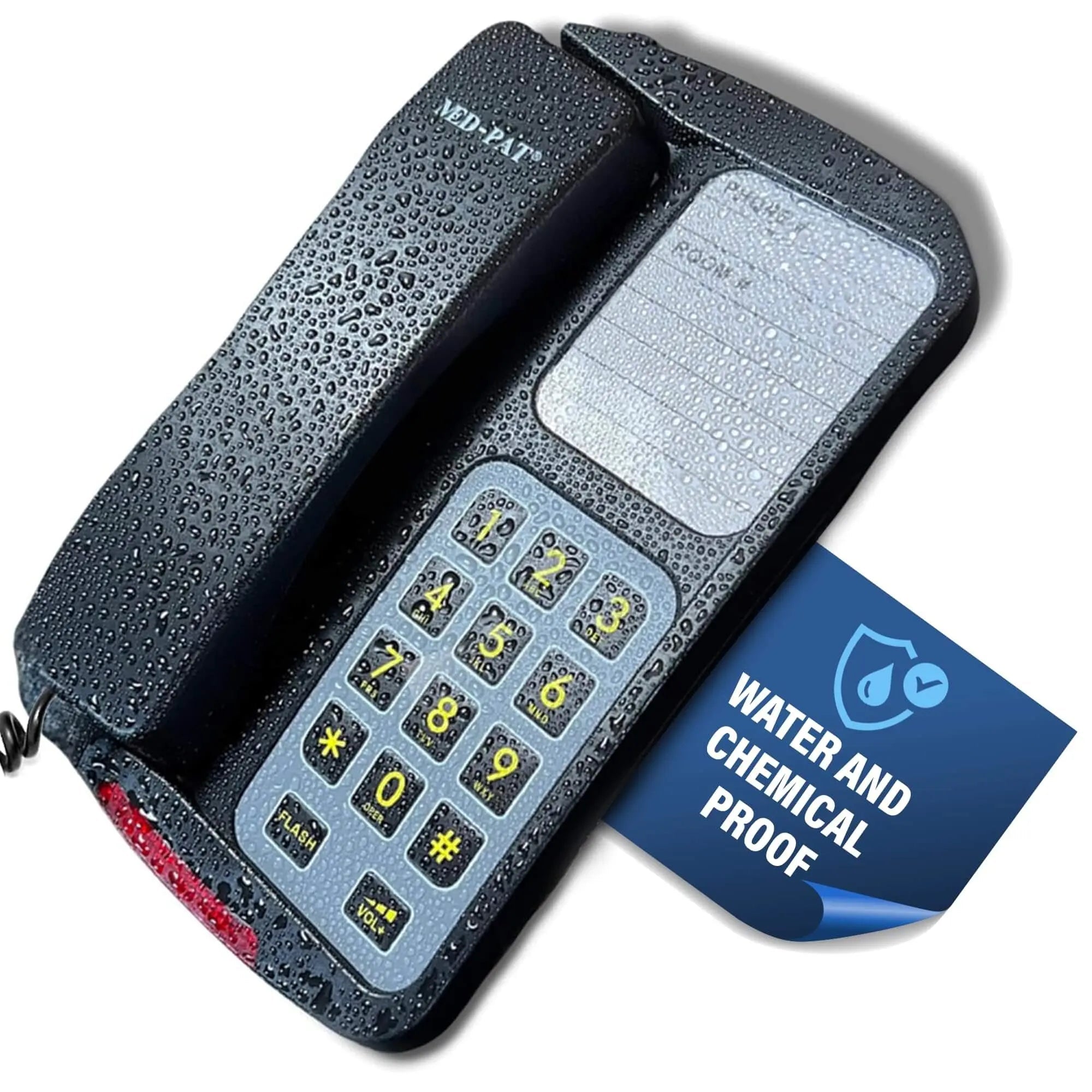 Med-Pat D8WP Waterproof Desk & Wall-Mountable Phone