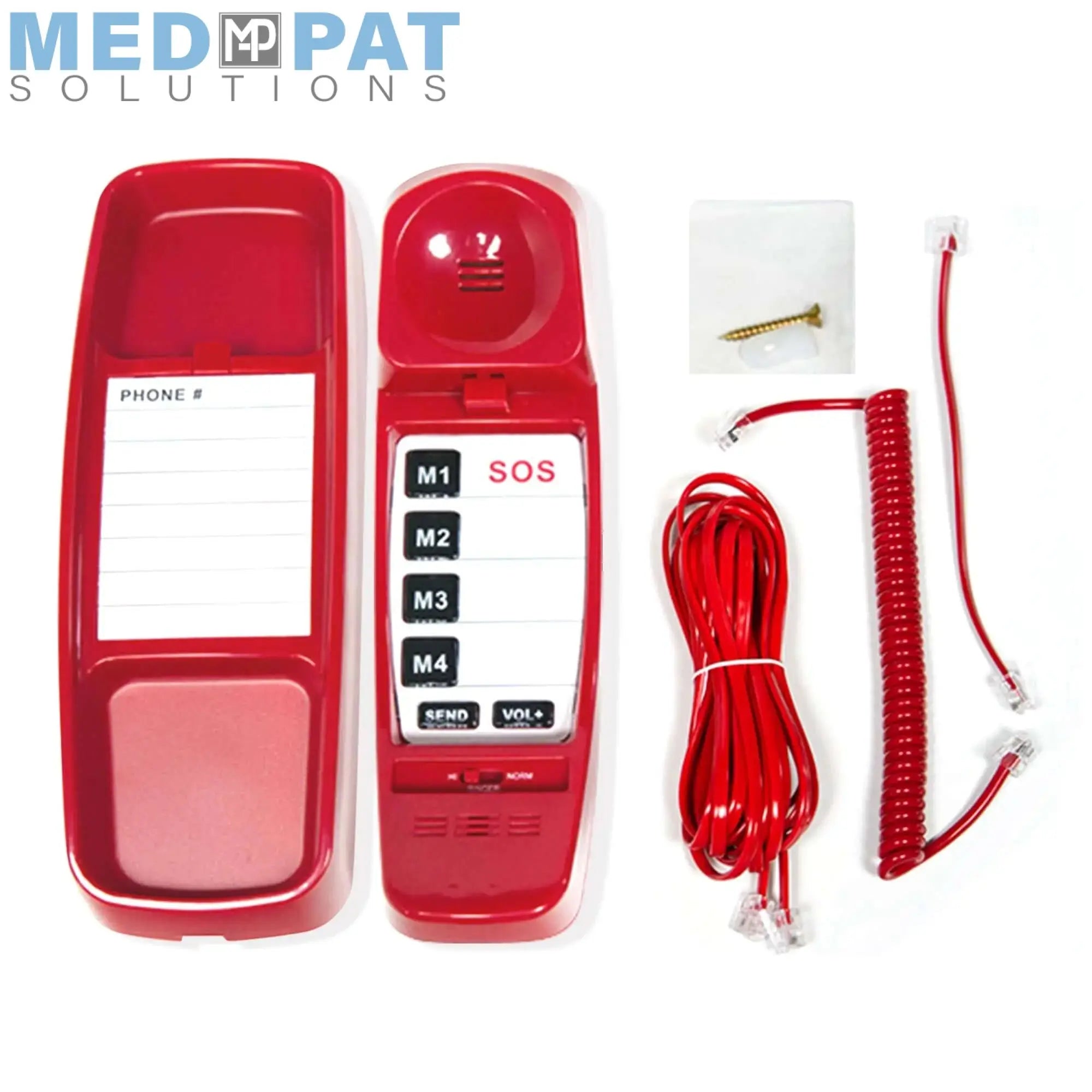 FIRST M by TAFEA Emergency Phone | One-Button 911 Dialer, Programmable M2–M4, Hands-Free Listening, Loud Ringer – Ideal for Homes, Gyms, Hospitals, Hotels & Public Spaces