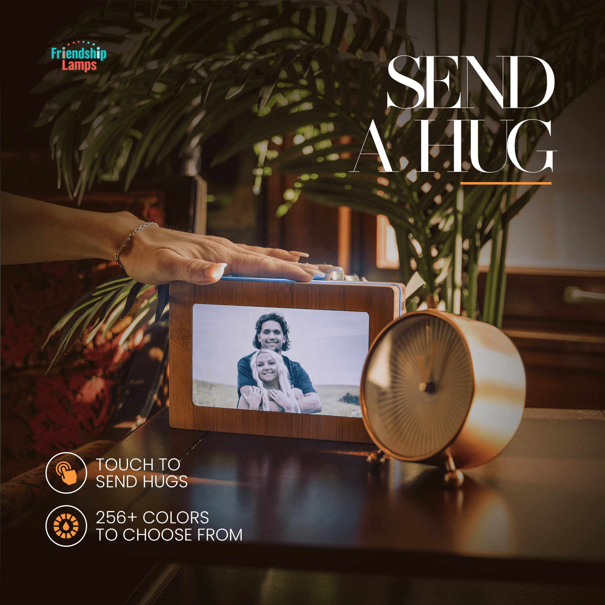 Memory Digital Friendship Frame – Smart Wi-Fi Photo Frame Lamp for Long Distance Connection
