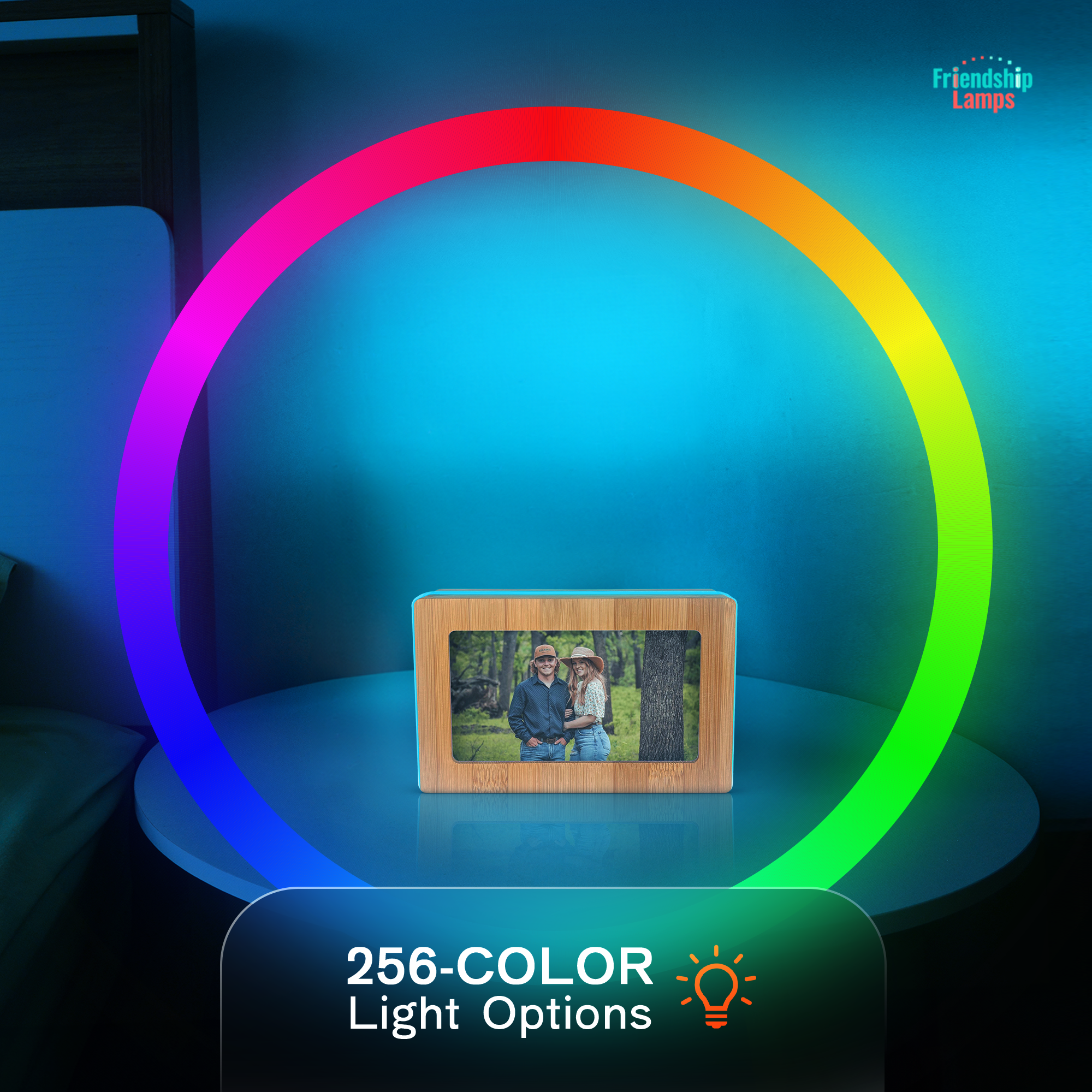 Memory Digital Friendship Frame – Smart Wi-Fi Photo Frame Lamp for Long Distance Connection