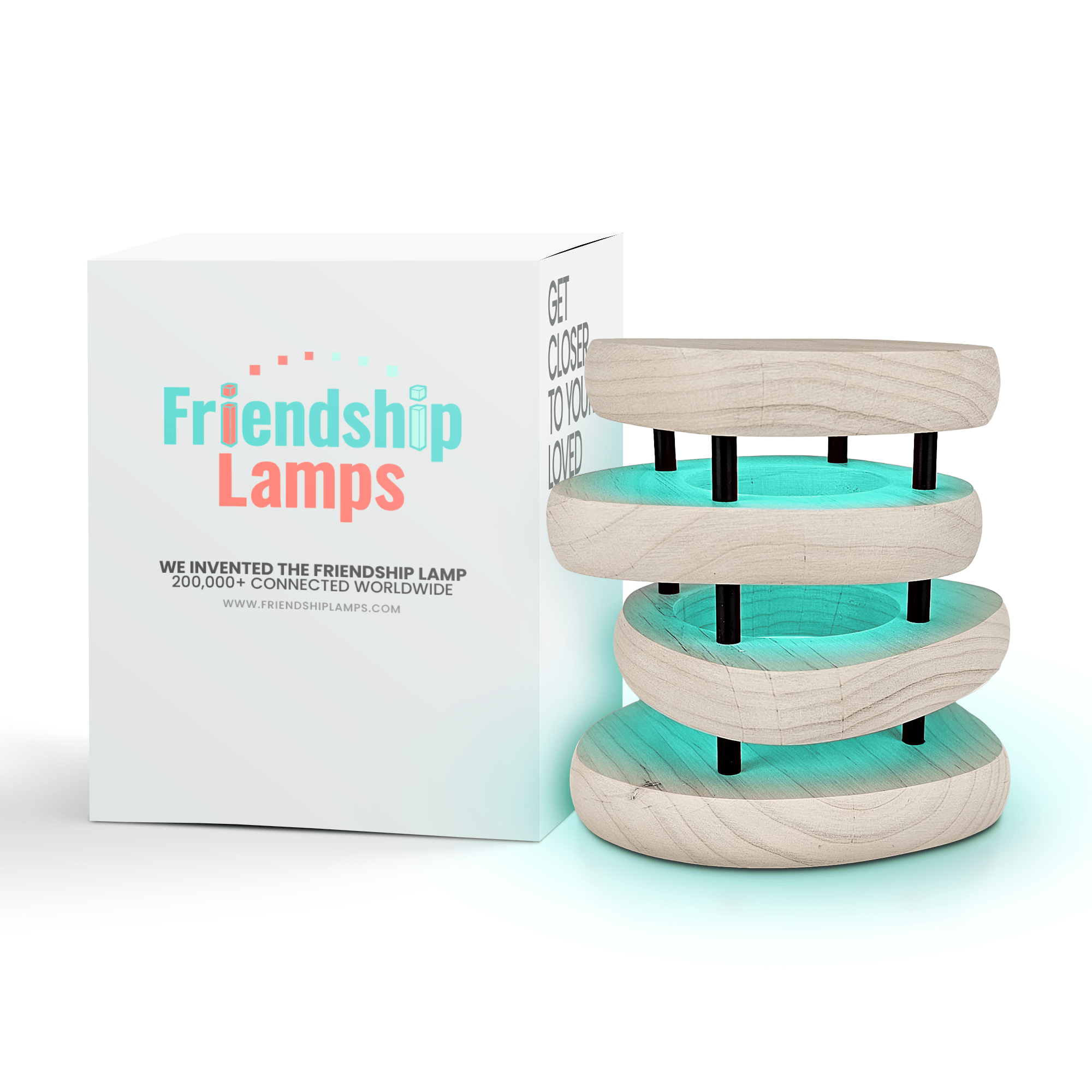 Mid-Century Design Friendship Lamp – Retro Wi-Fi Touch Lamp | Stay Connected Through Time & Distance