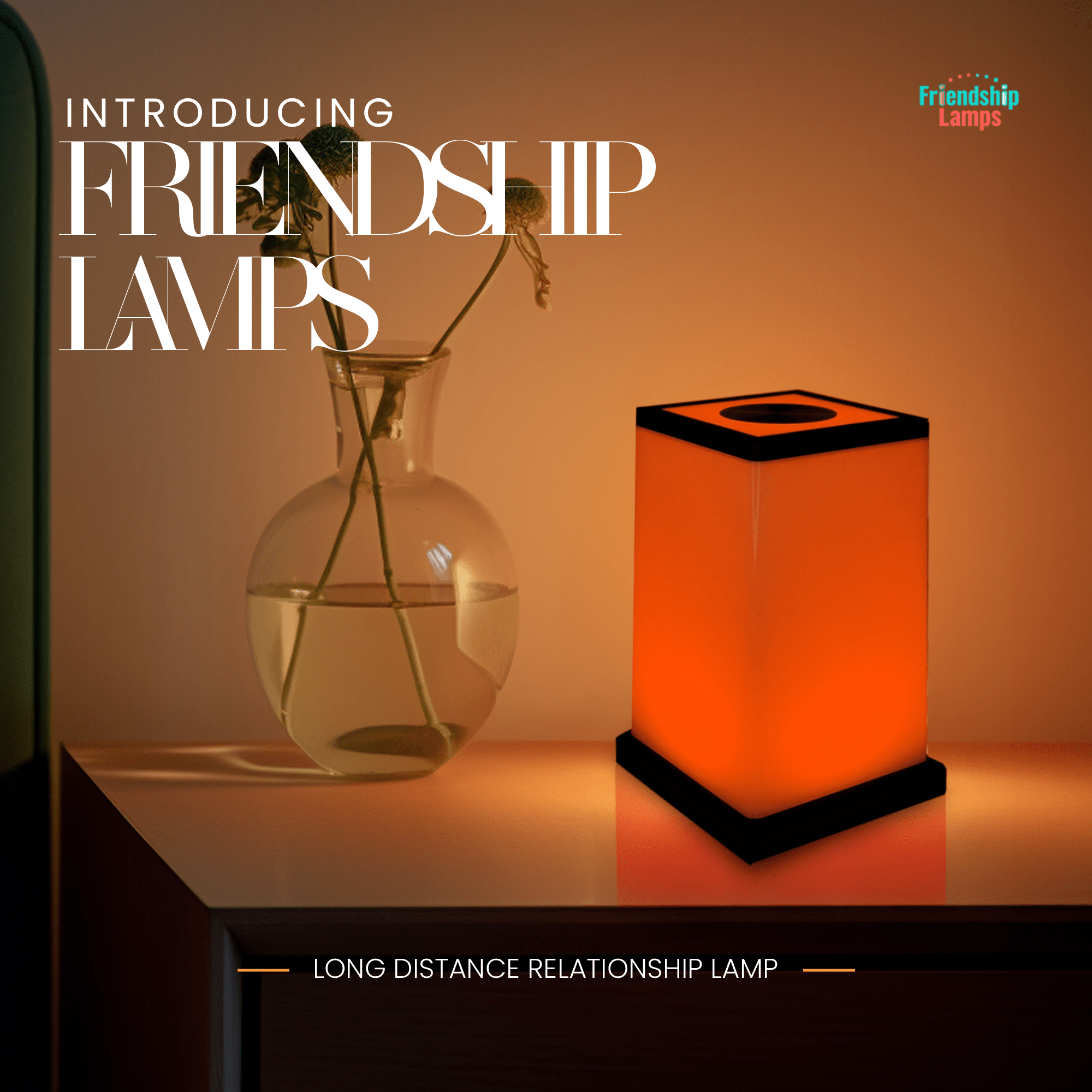 Modern Design Friendship Lamp – Sleek Long-Distance Wi-Fi Touch Lamp | Stay Connected in Style