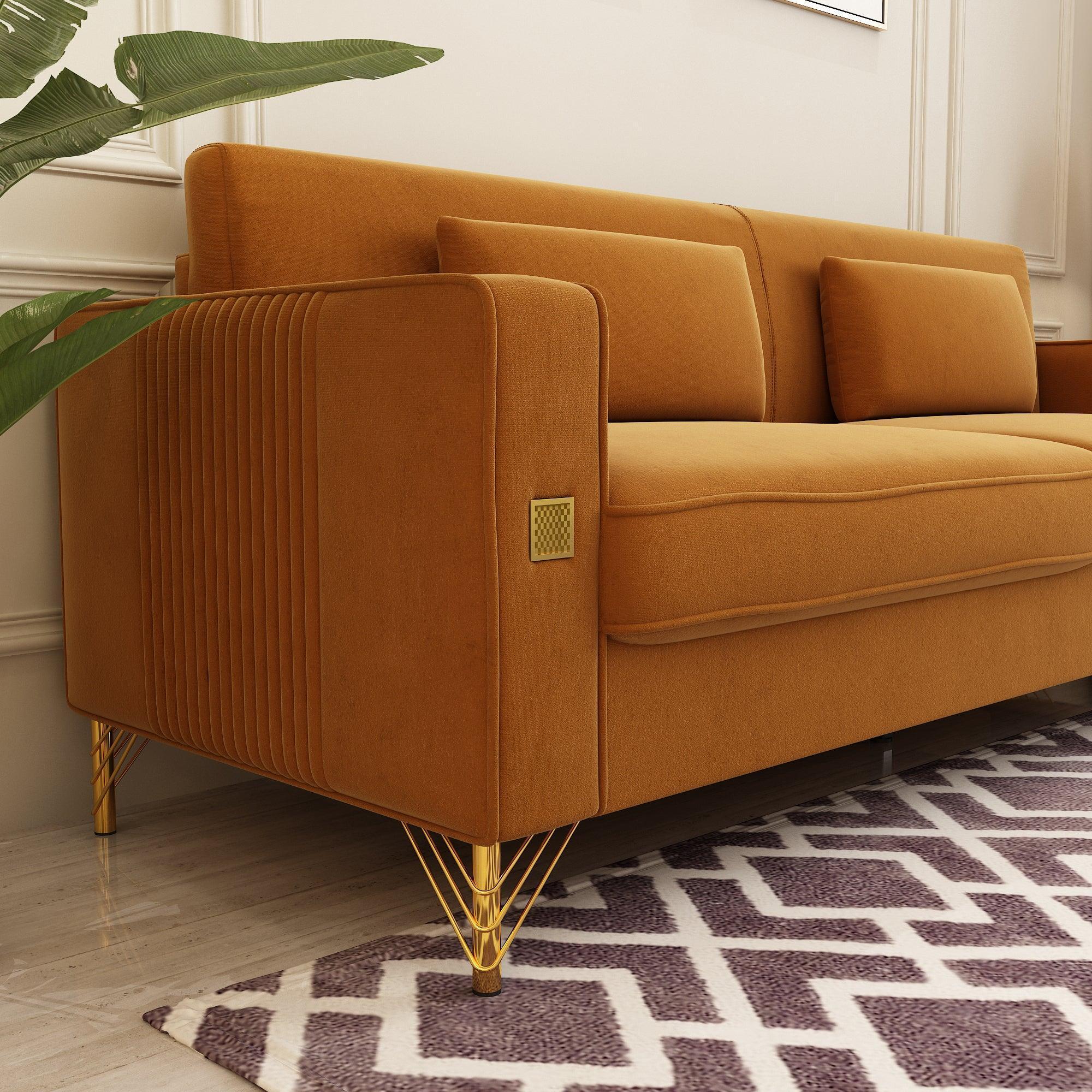 Modern Loveseat Sofa with Pillows