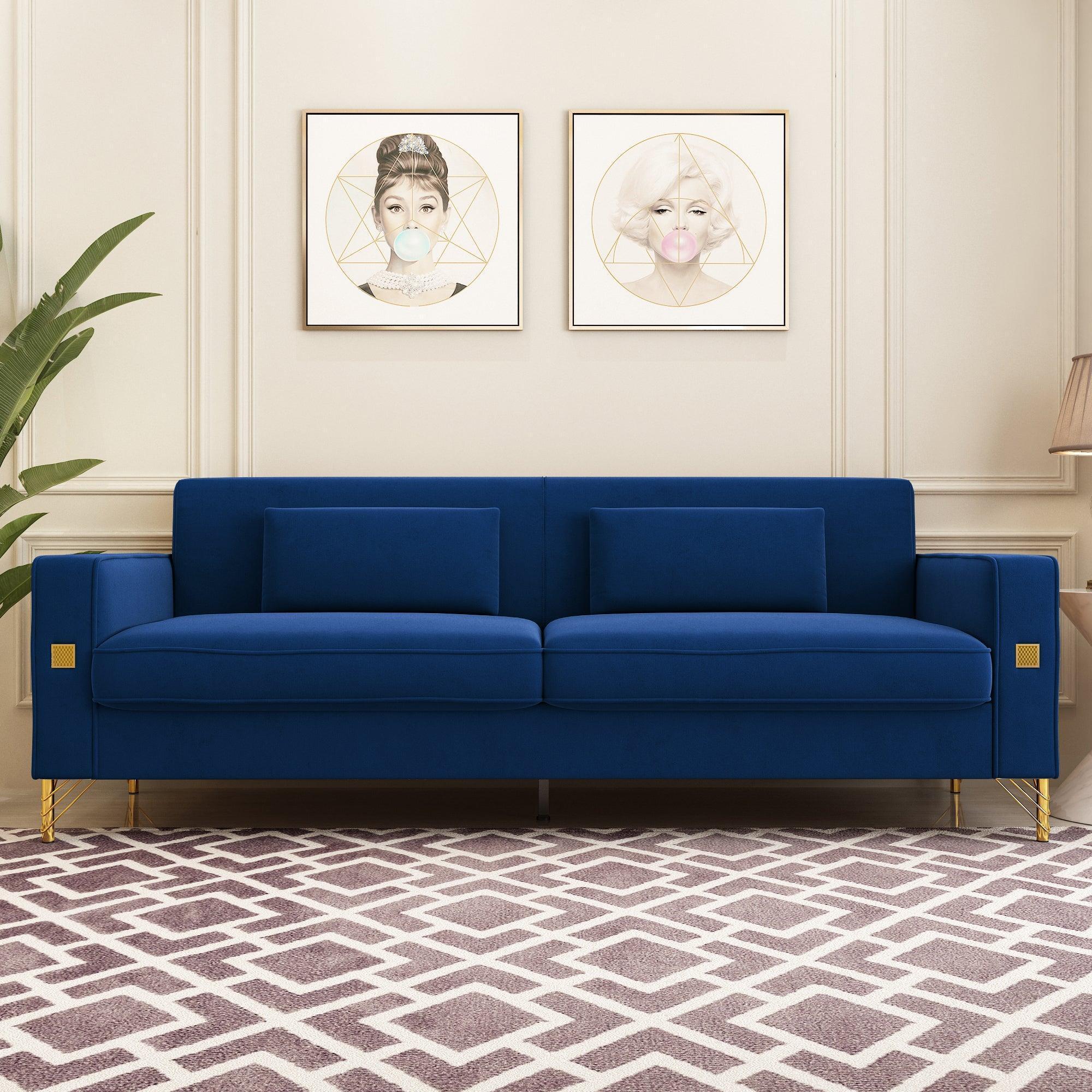 Modern Loveseat Sofa with Pillows
