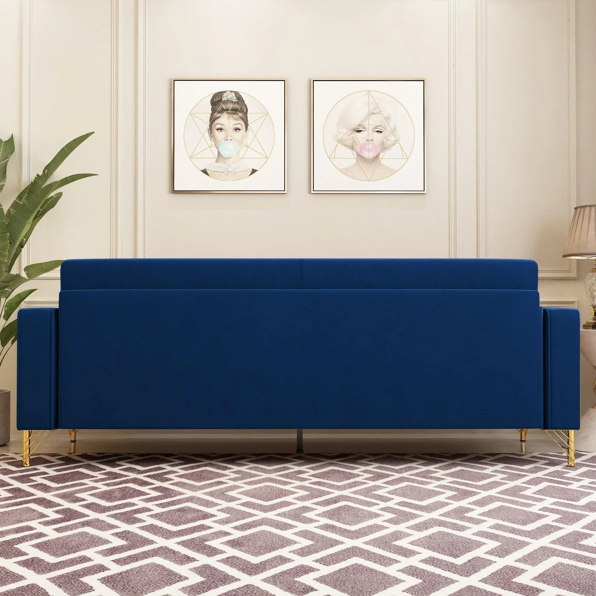 Modern Loveseat Sofa with Pillows