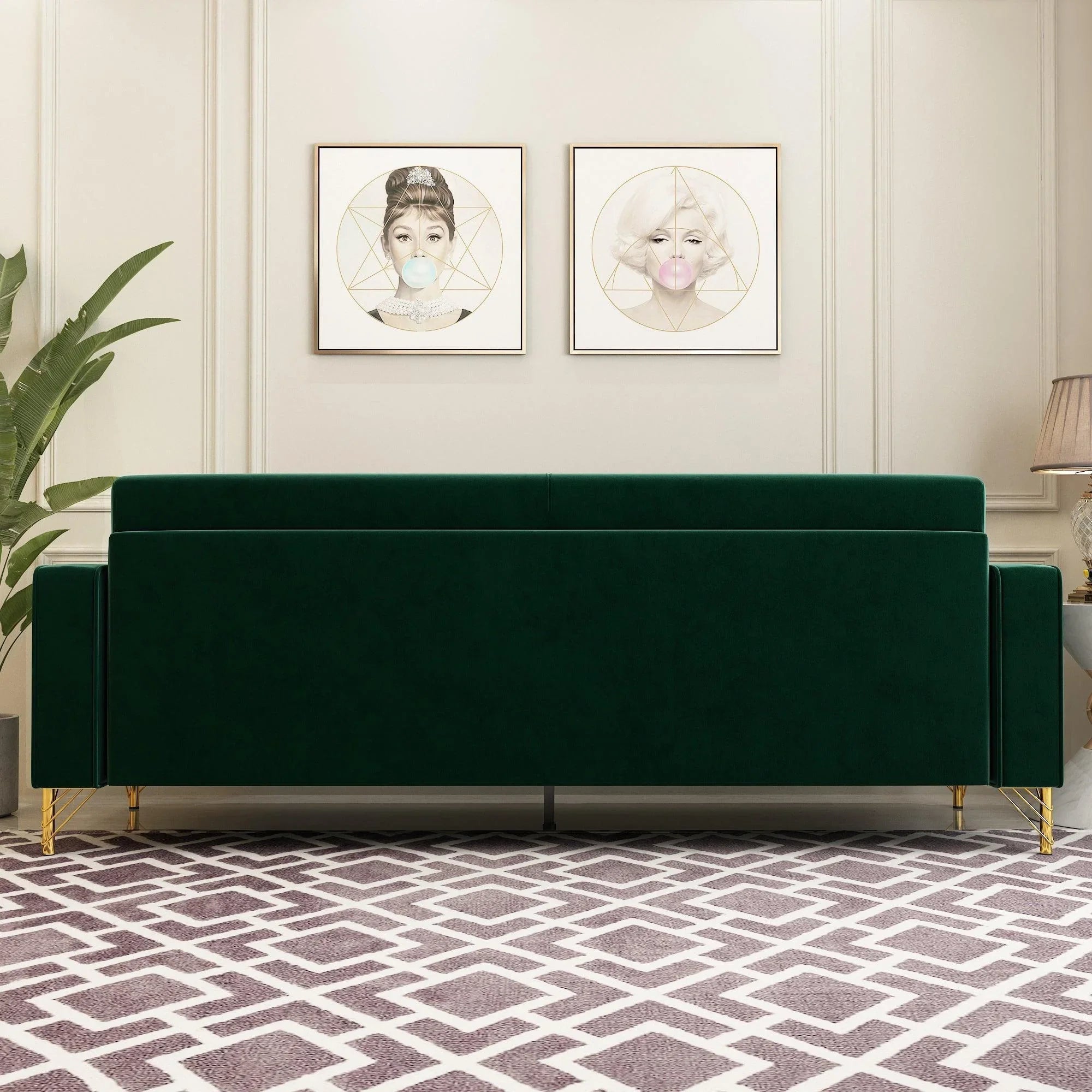 Modern Loveseat Sofa with Pillows