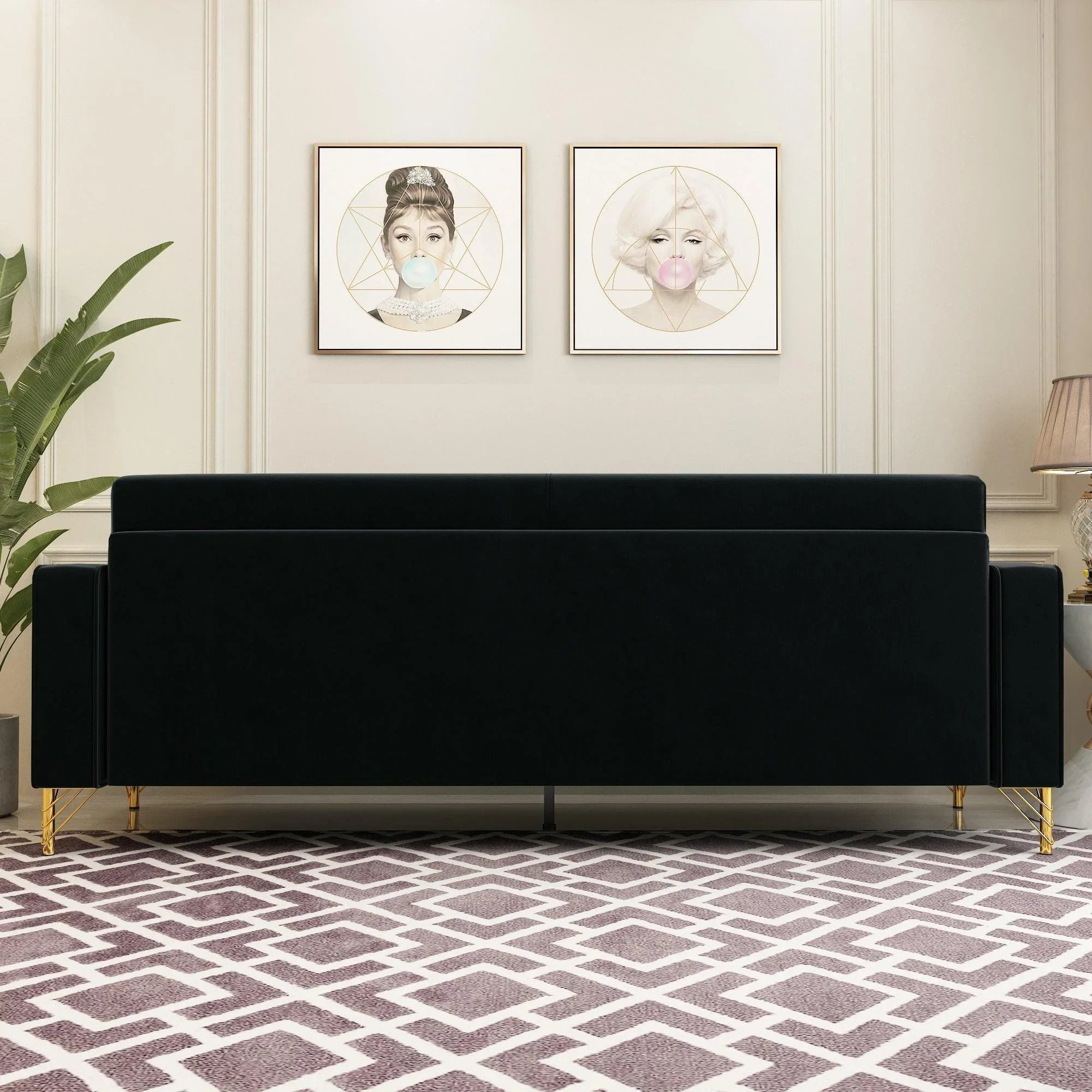 Modern Loveseat Sofa with Pillows