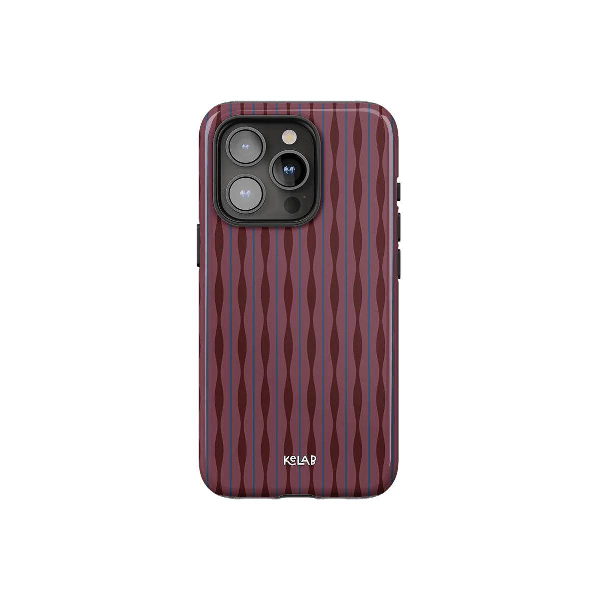Mulberry | Burgundy Phone Case with Wavy Textured Design