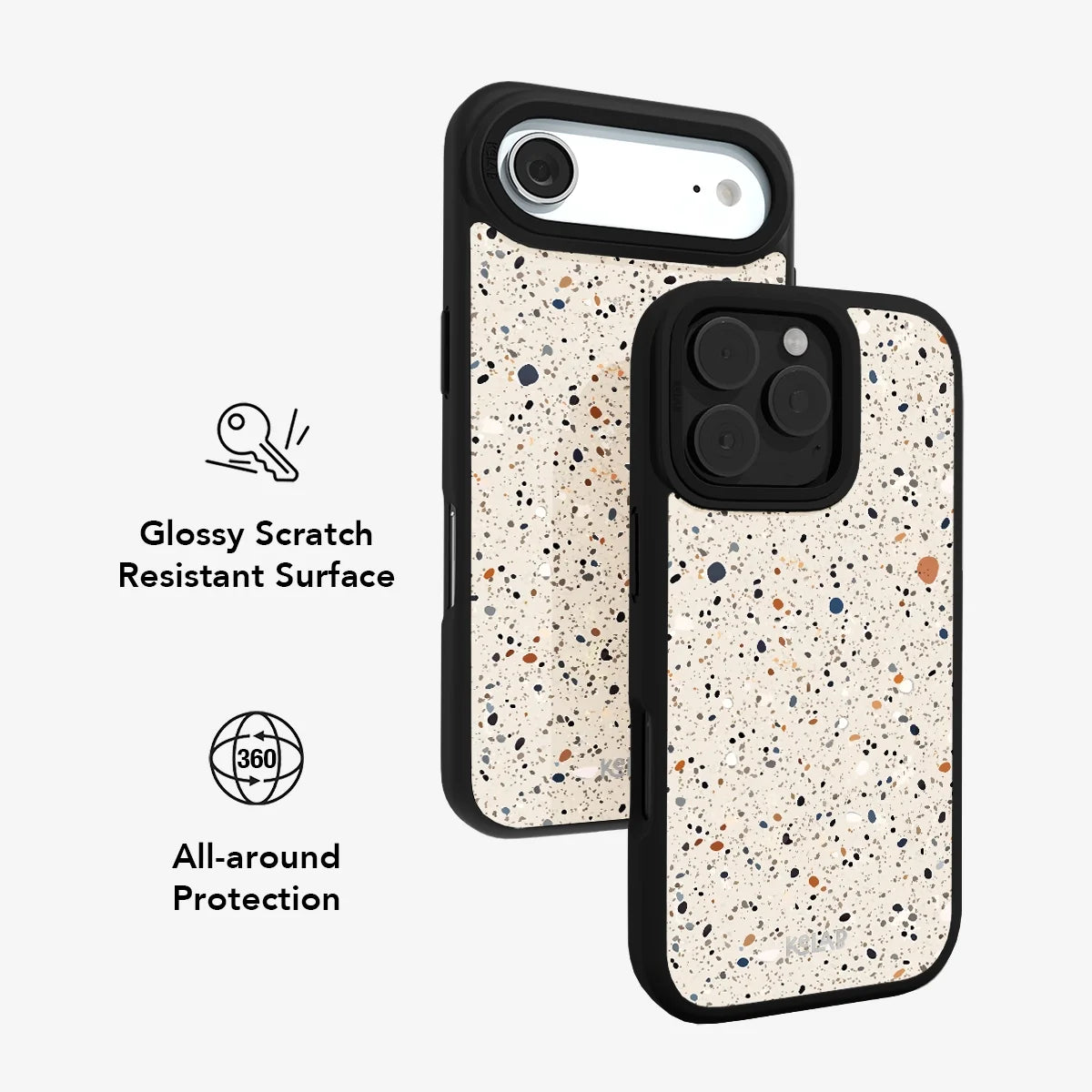 Ivory Haze | Ivory Paint Splatter iPhone Case