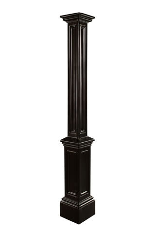 Mayne Signature Lamp Post - Black - Dimensions: 9.5In L X 9.5In W X 72In H - Fade Resistant - Polyethylene Lamp Post (5837-B)