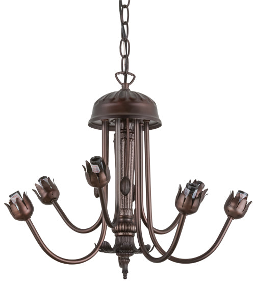 Meyda Tiffany 160609 Transitional Seven Light Chandelier Hardware From Citadel Collection Dark Finish, 17.00 Inches, Mahogany Bronze