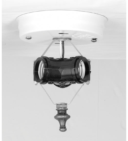 Meyda Tiffany 14688 White 3Lt Invert Flushmount