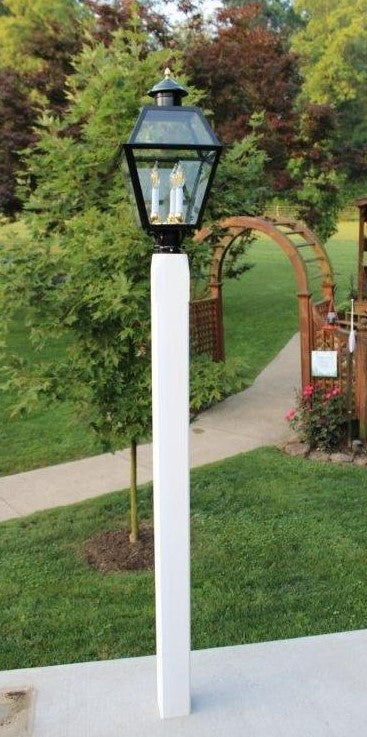 Square Lantern Post Primed White