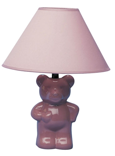 Ore International 611Pk Ceramic Teddy Bear Lamp, Pink,13 X 10 X 10