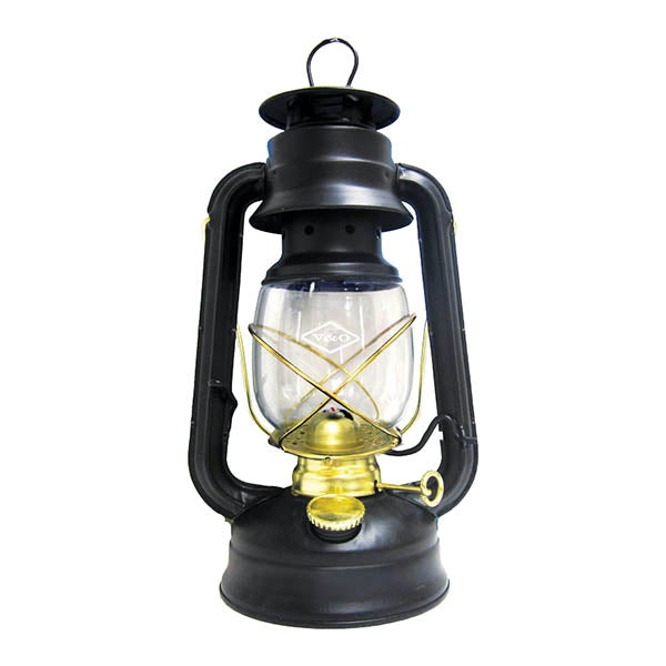 Glo Brite By 21St Century 210-76000 Centennial Gold Trim Oil Lantern, Black