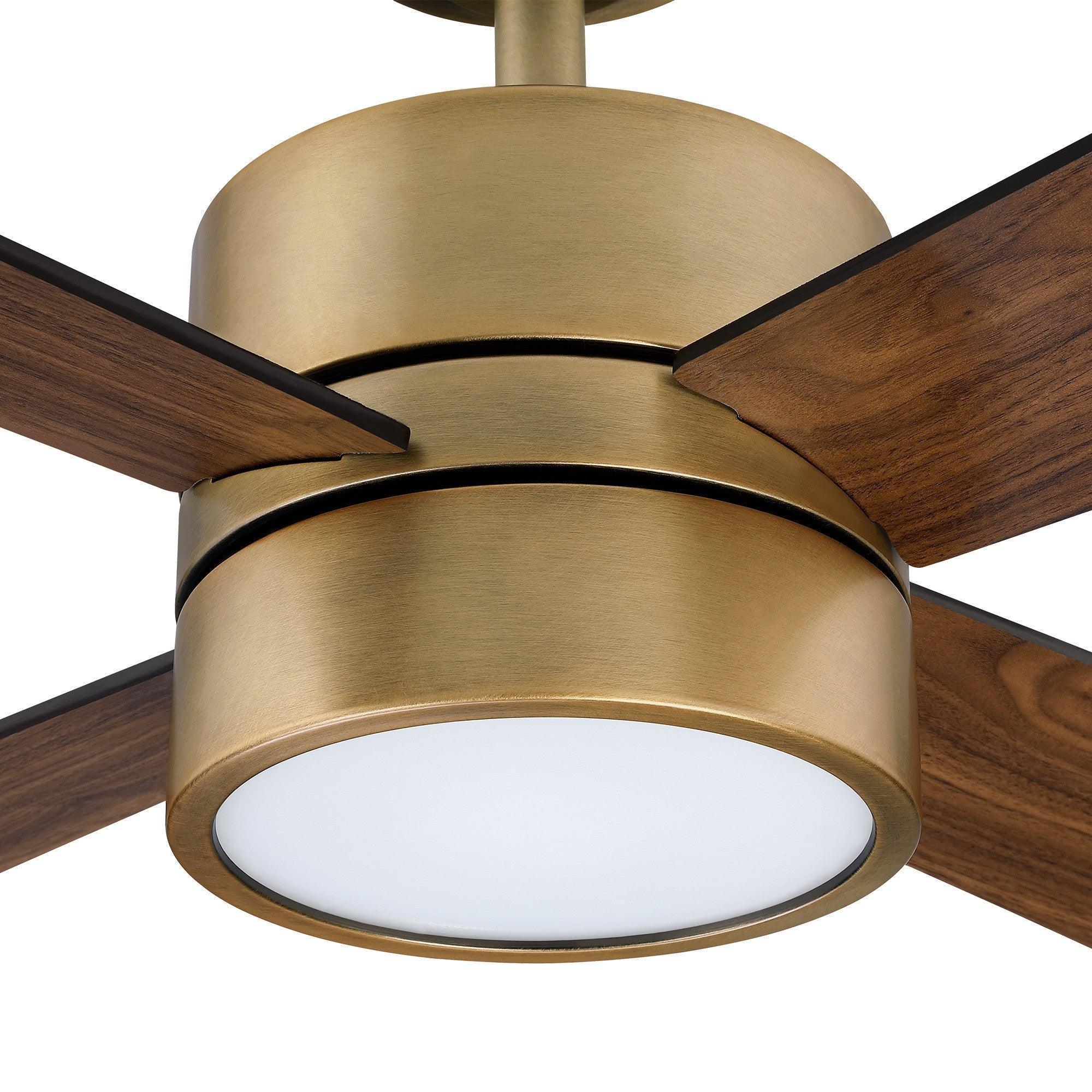 52" Bucholz Industrial Ceiling Fan with Dimmable LED Light