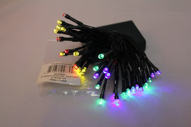 Perfect Holiday 600065 Battery Operated 40 LED green Wire String Light - Multicolor