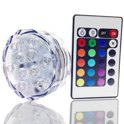 Perfect Holiday Submersible Lights with Remote, 4 Pack, RGB Colors