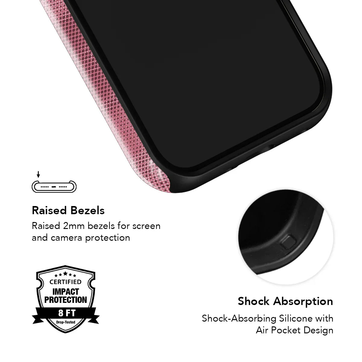 Rosé | Pink Flannel Minimalist Phone Case