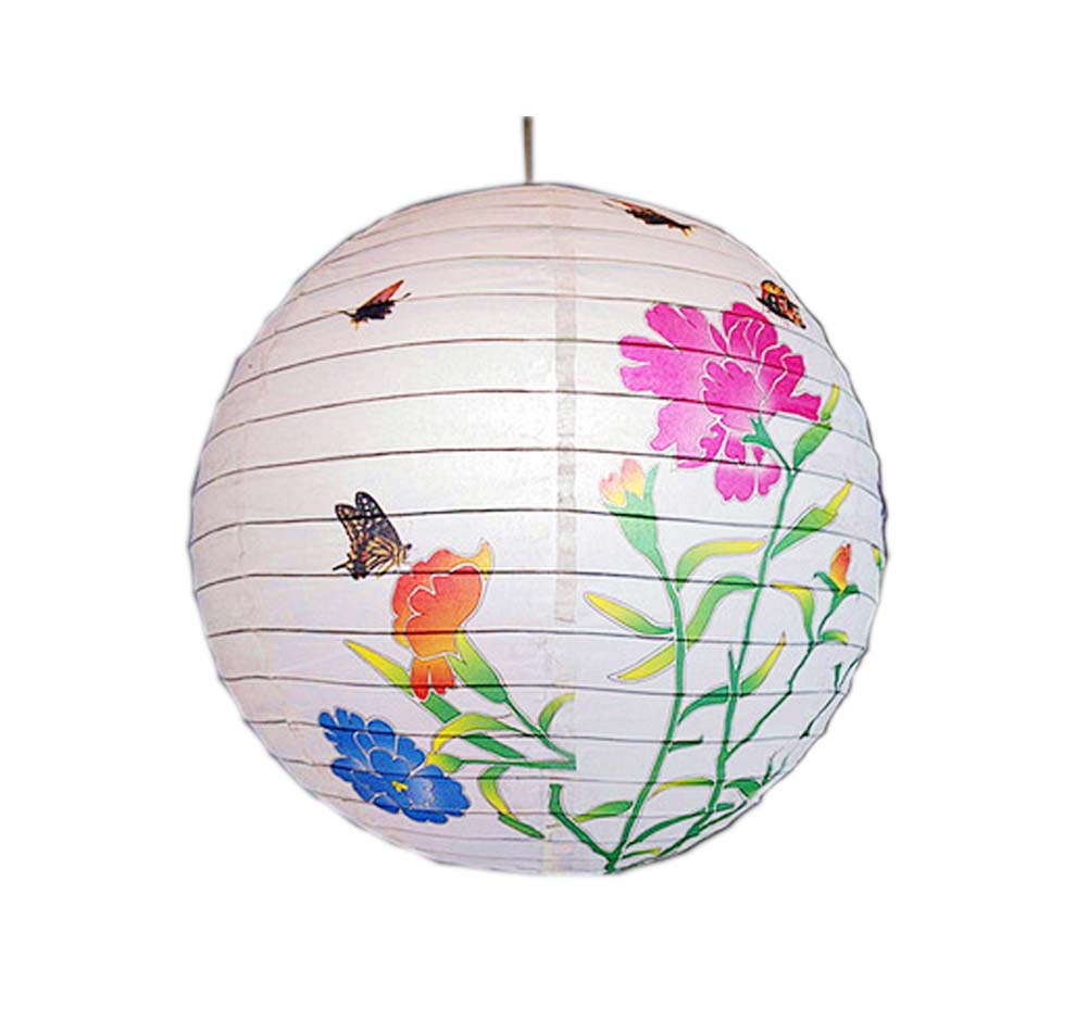 [Carnation]Chinese/Japanese Style Decorative Hanging lantern Paper Lantern16''