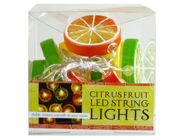 Generic Decorative Citrus Fruit String Lights, LED, 10 Lights on 4 ft Cord, Battery Operated, Orange