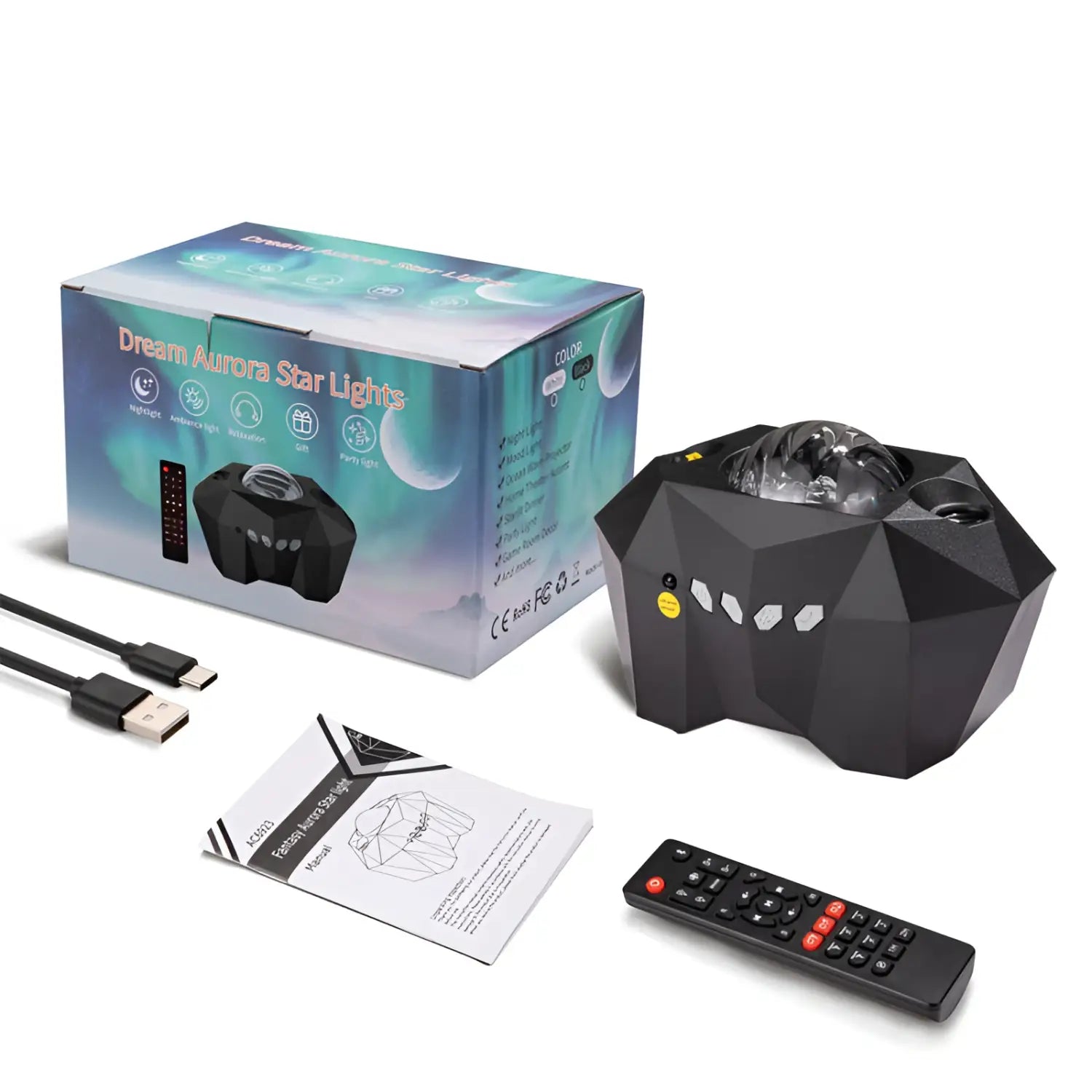 Projection Lamp with Water Pattern Light and Bluetooth Music
