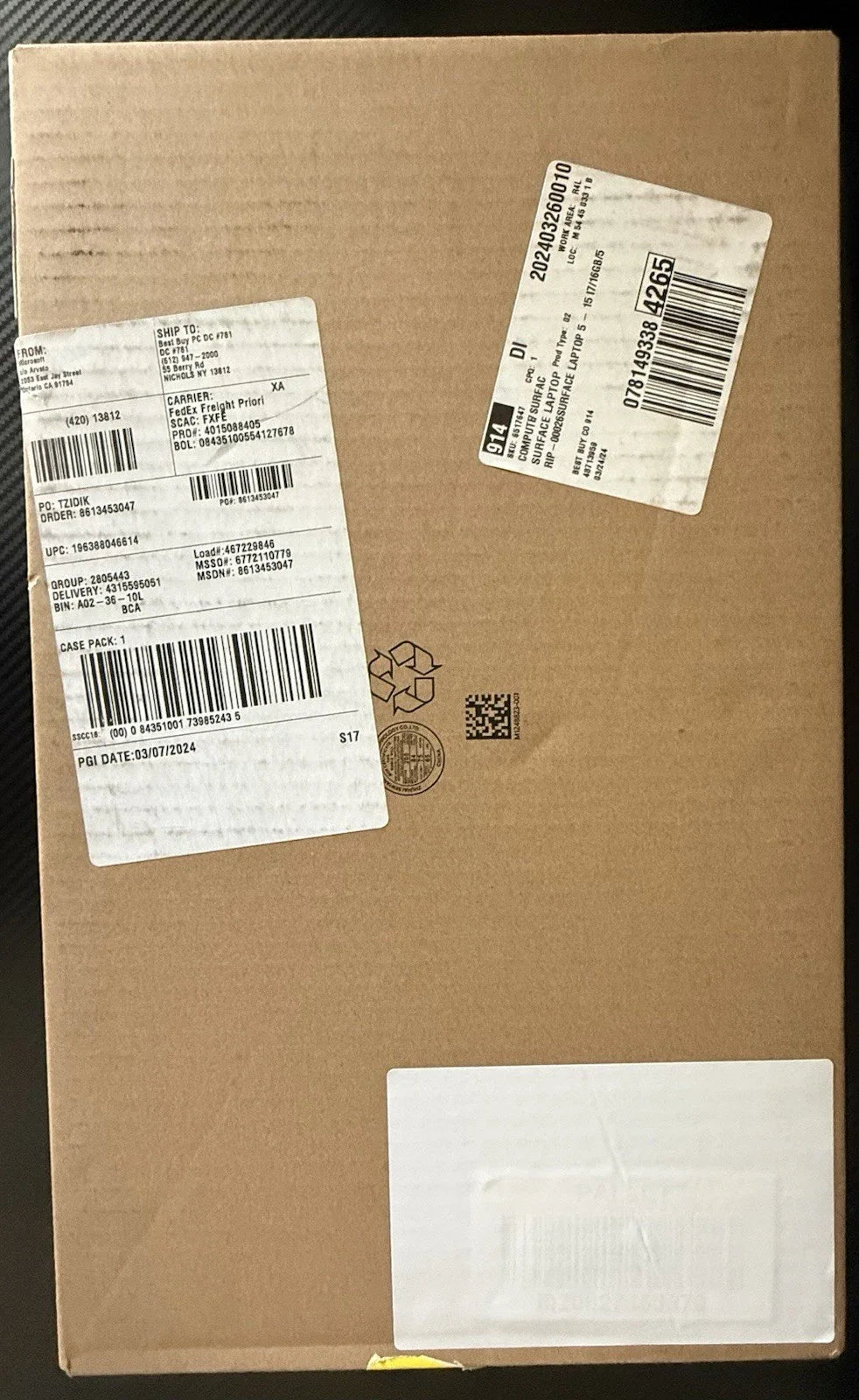 Microsoft Surface Laptop 5 15" Intel Core i7 16GB RAM 512GB SSD – Black
