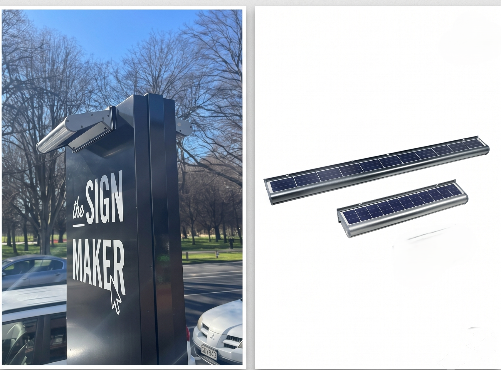 Solar Billboard Light – IP65 Waterproof | 9W LED Aluminum Linear Wall Lamp BICSSL‑04