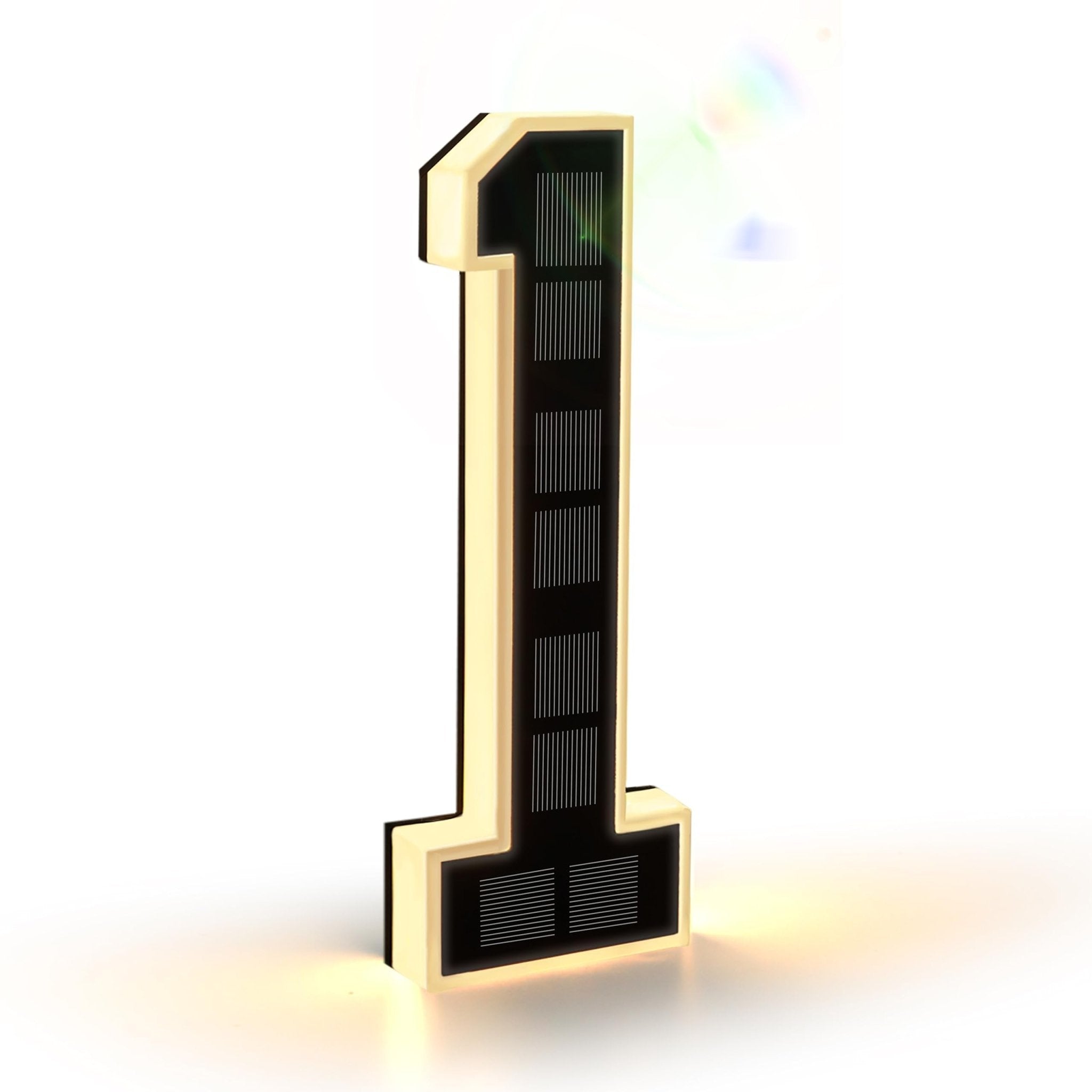 SmartYard 9 Inch Solar Lighted House Numbers for Outside, Light Up Waterproof LED Address Numbers Signs for Houses, Large Personalized Illuminated Exterior Modern House Numbers Light