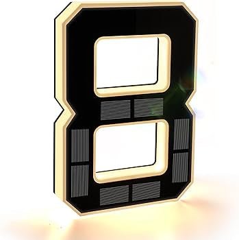 SmartYard 9 Inch Solar Lighted House Numbers for Outside, Light Up Waterproof LED Address Numbers Signs for Houses, Large Personalized Illuminated Exterior Modern House Numbers Light