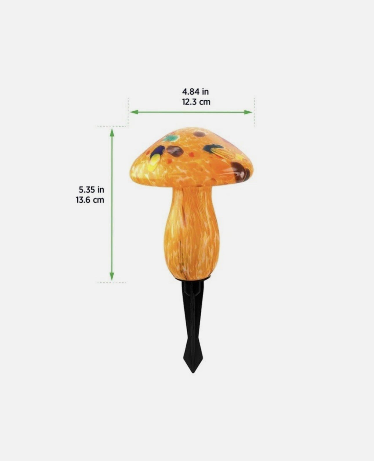 SmartYard Solar Mushroom Landscape Accent Light Glass Set of 3 Pack