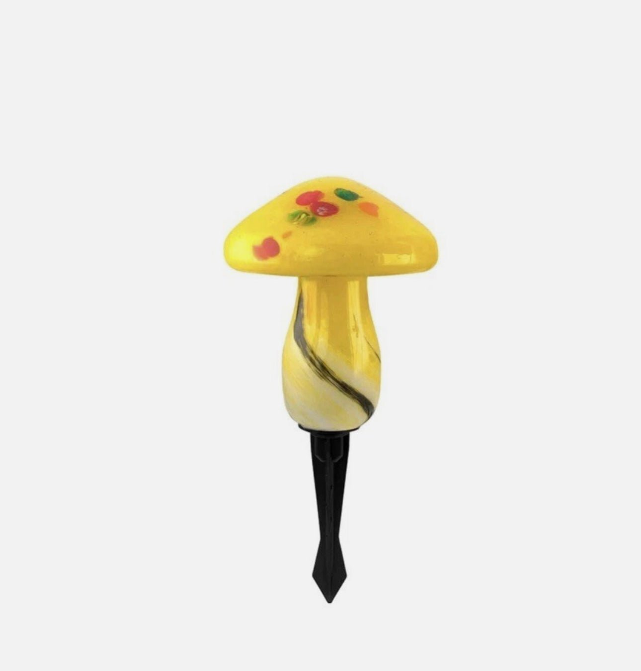 SmartYard Solar Mushroom Landscape Accent Light Glass Set of 3 Pack