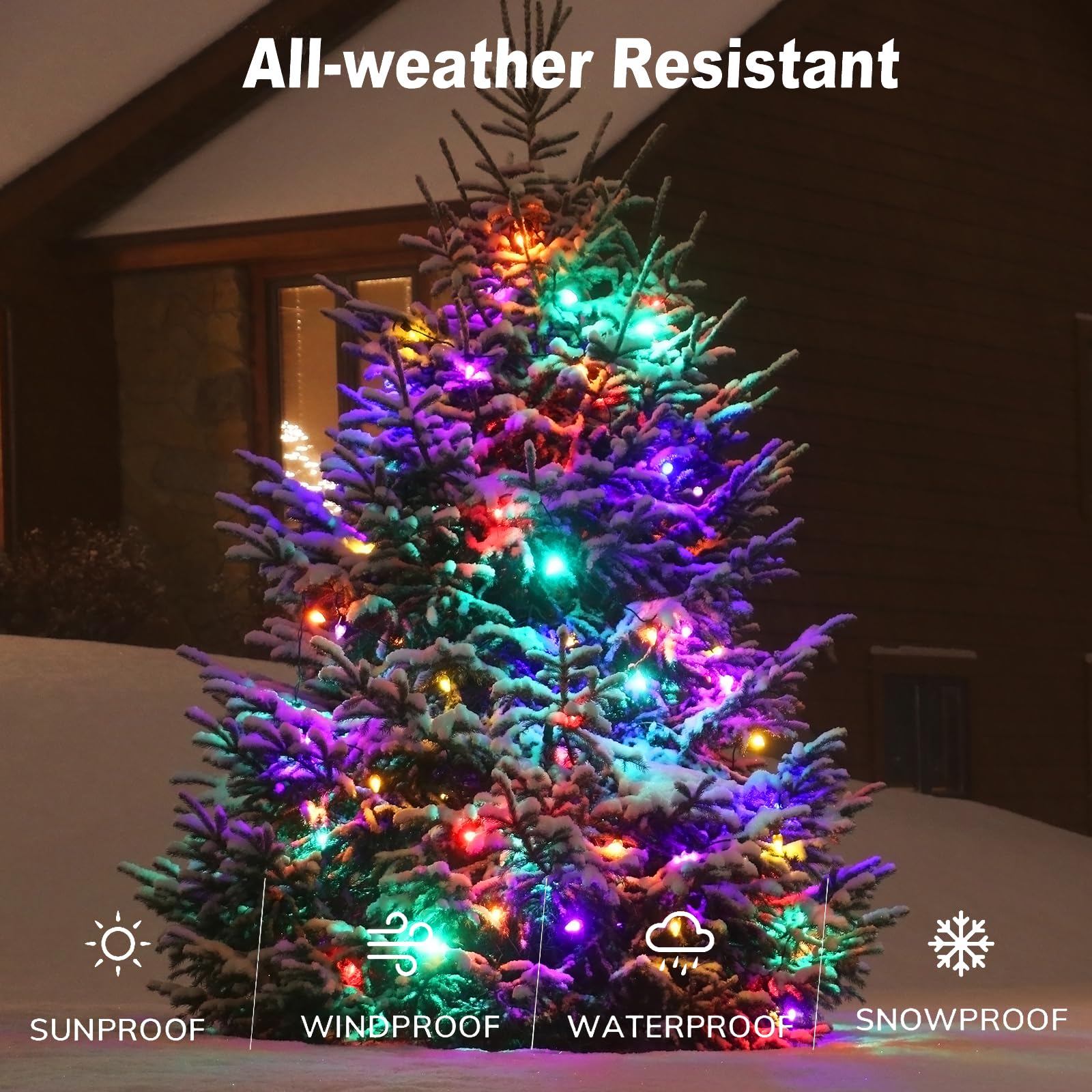 Solar String Strawberry Lights Outdoor 100 LED 40Ft Multi-Color Christmas Fairy Lights with 8 Lighting Modes, Waterproof