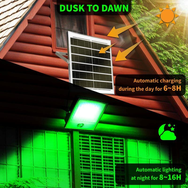 Solar Green Floodlight for Night Hunting -14,000 lumens