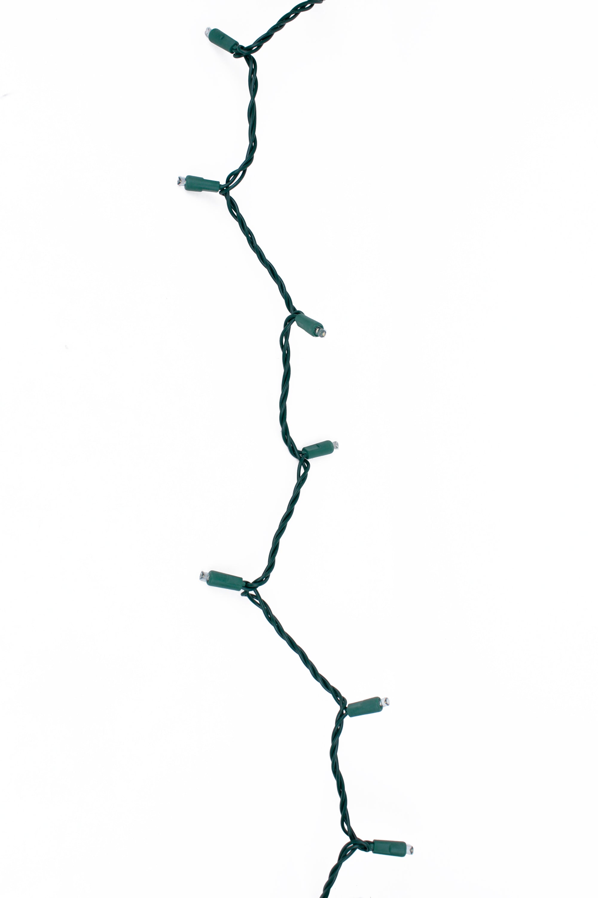 70 LED Indoor/Outdoor Wide Angle 5MM LED Green Cable Christmas String Lights - Warm White