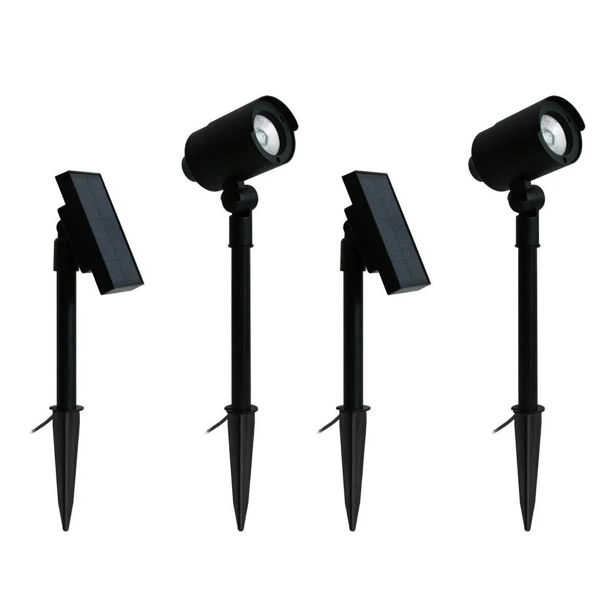 Tommy Bahama Solar LED Landscape Spotlights with Remote Solar Panels – 100 Lumens, 2-Pack