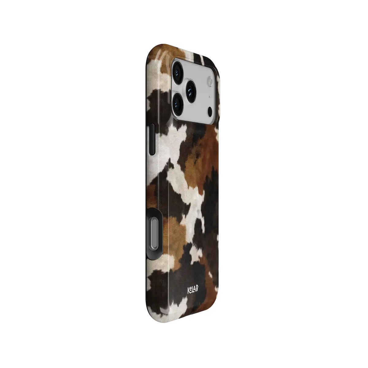 Cattle Drive | Brown & Black Cow Print iPhone Case