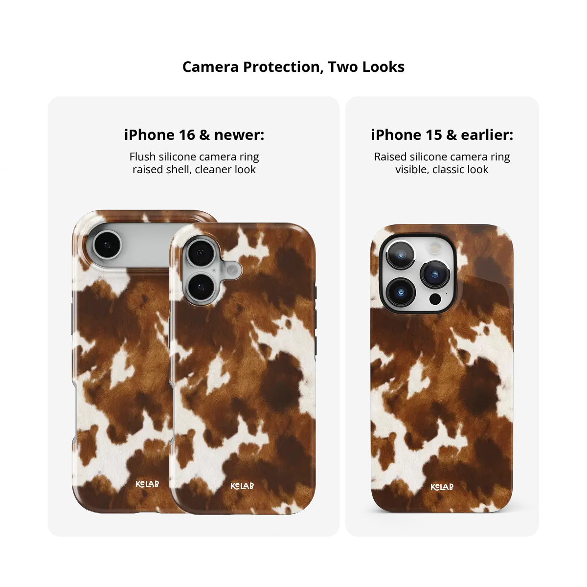 Milk & Mahogany | Brown & Cream Cow Print iPhone Case