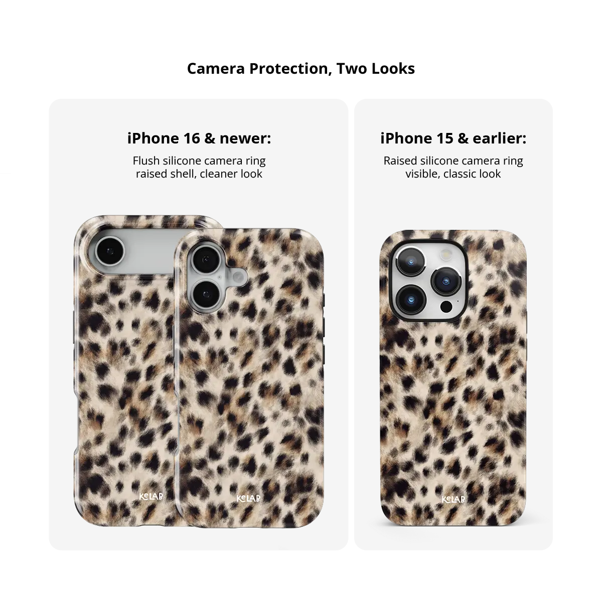 Arctic Aristocrat | Beige Cheetah Print iPhone Case