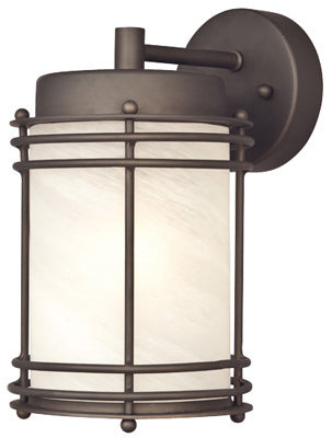 Westinghouse 6230700 Parksville One-Light Outdoor Wall Lantern, Oil Rubbed Bronze Finish With White Alabaster Glass