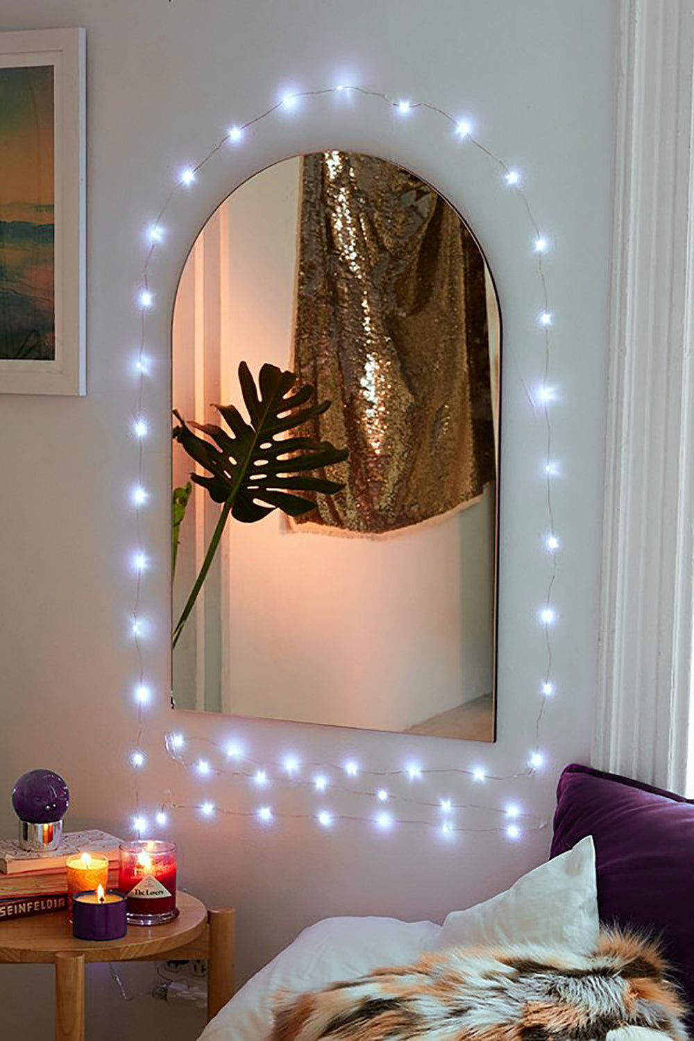 50 LED Silver Copper Fairy Lights - Battery Operated