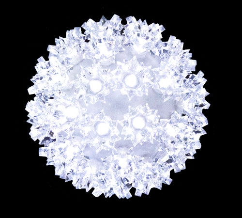 Queens of Christmas 100mm LED Light Sphere, Pure White, Plastic, Model S-100SPH-PW-7.5