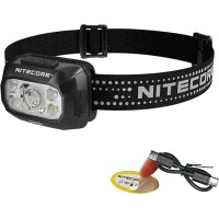 Nitecore Nu32 550 Lumen Led Rechargeable Headlamp With White And Red Beams With Lumentac Adapter