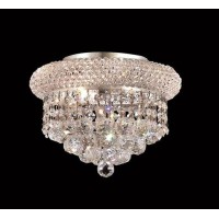 Elegant Lighting 1800F10C-Rc 10 D X 7 In Primo Collection Flush Mount - Royal Cut- Chrome